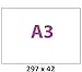 50 ex planche A3 avec 1 étiquette autocollante- Etiquette A3 420 x 297 mm Etiquettes d'Affichage Format A3 - marque univers graphique ref ugeA3 (50)