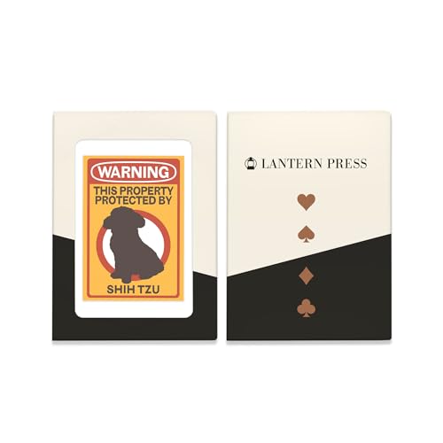 Baraja de 52 cartas Póker Lantern Press Shih Tzu miniatura 4