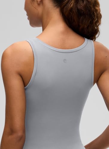 Image of CRZ YOGA Softembrace Scoop Neck Tank Top | Workout, Ultra Soft, Tight Fit, Waist Length, Double Lined, Sleeveless Shirts for Women