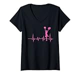 Photo Gallery donna cheerleading heartbeat graphic print tee per cheerleading lo maglietta con collo a v Photo Gallery donna cheerleading heartbeat graphic print tee per cheerleading lo maglietta con collo a v