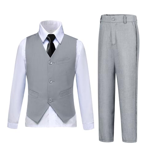 Boys Slim Fit 4 Piece Formal Dresswear Suit