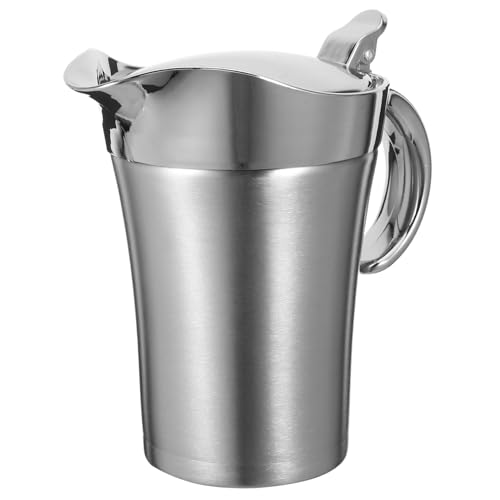 Garneck Saucière Inox Double Isolation Pichet à Sauce Thermique Maintien Chaud pour Service Steak et Repas Familiaux