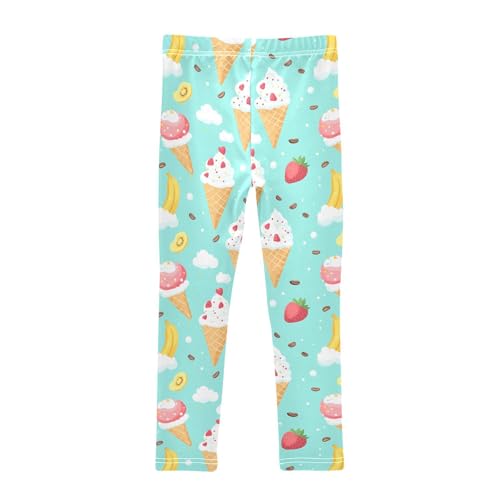 Ice Cream Strawberry Banana Girls Leggings Soft Stretch Workout Yoga Dance Pants for Kids Casual Tights2