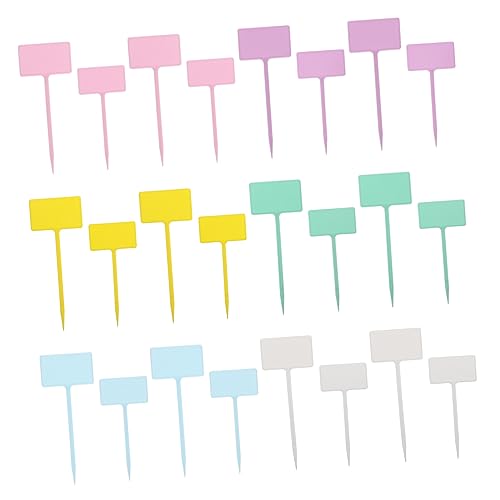 Toyvian Etiquetas para de Plástico 24 Pcs Marcadores para Plantas Indicador de Flores Insertadas para Floristerías Etiquetas de Agradables