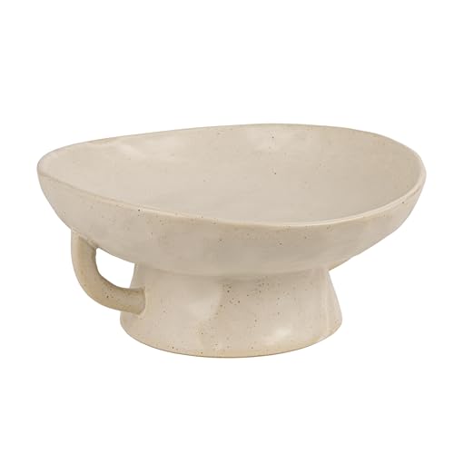 Creative Co-Op Stoneware Footed Pedestal Bowl with...
