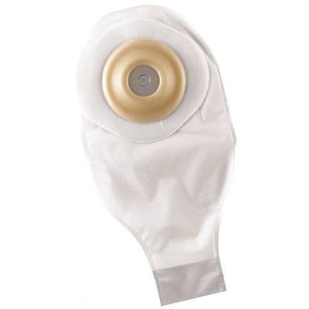 ConvaTec 175782 ActiveLife One-Piece Drainable Pouch with Pre-Cut Durahesive Skin Barrier, Tape Collar, 12" Pouch with 1-Sided Comfort Panel, Tail Clip, Transparent, 1-3/8" Stoma Opening, Pack of 5