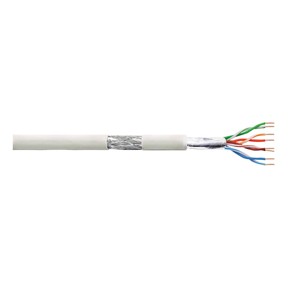 LogiLink 50m Verlegekabel CAT5e Installationkabel SFTP Datenkabel doppelt geschirmt Netzwerkkabel grau
