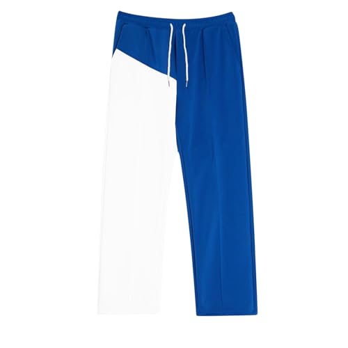 Sweatpants for Men Athletic Workout Jogger Sweatpants Fashion Color Block Drawstring Elastic Waist Open Bottom Slacks3