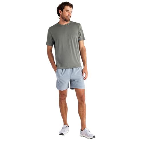 Free Fly Men's Motion Tee - Crew Neck Bamboo Viscose T-Shirt with Sun Protection UPF 50+3