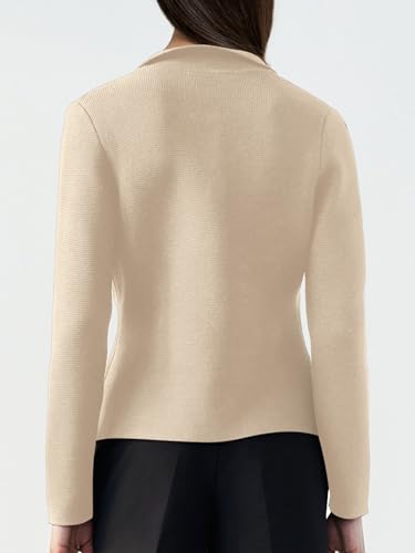 SuperPrity Cardigan Sweaters for Women Long Sleeve Lightweight Cropped Knit Blazer Button Jacket 2024 Fashion Fall Outfits3