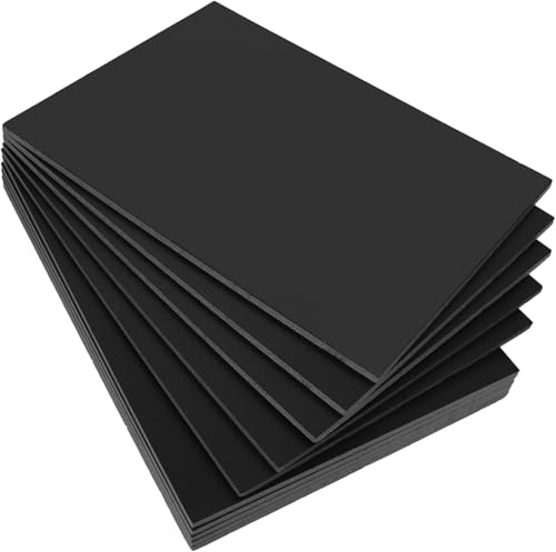 10Pcs DIY Flower Craft Foam Foam Board Sheets Black Craft Foam Blocks Lightweight Craft Boards for Art Projects Model Making Photo Mounting and School Presentations (Black A4)
