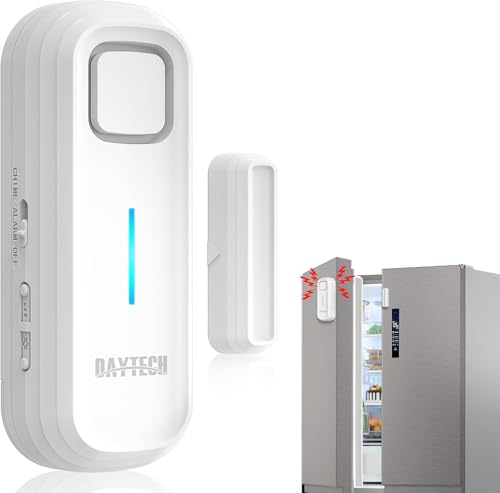 Daytech Alarme de Porte frigo – Rappel de Porte Ouverte avec délai de 1/2/3/4 Minutes en Cas...