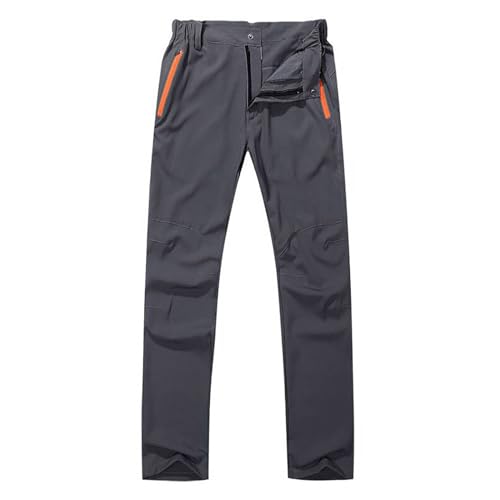 Generisch Pantalones de senderismo para hombre, elásticos, tácticos, de secado rápido, pantalones cargo de un solo color, impermeables, pantalones deportivos cómodos, cortavientos, trekking