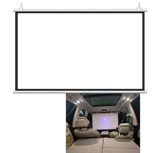 Pantalla de proyección manual 72in 4:3 para cine y oficina miniatura 1