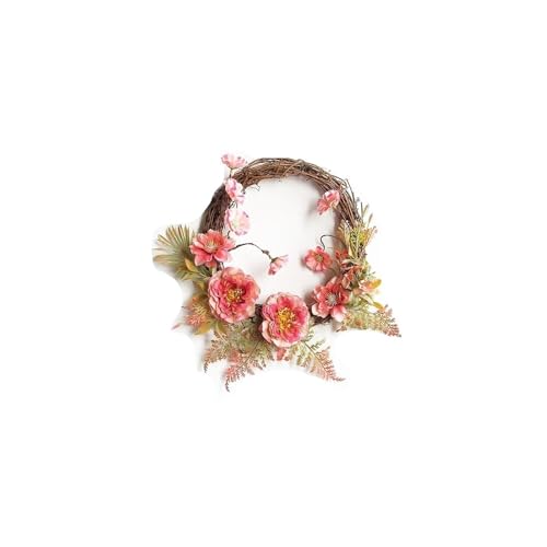 Décorations extérieures de Noël anneaux suspendus et couronne de fleurs