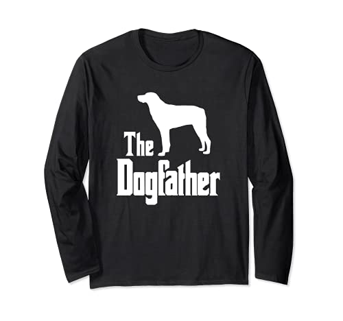 The Dogfather - funny dog gift, funny Leopard Hound Long Sleeve T-Shirt, Black