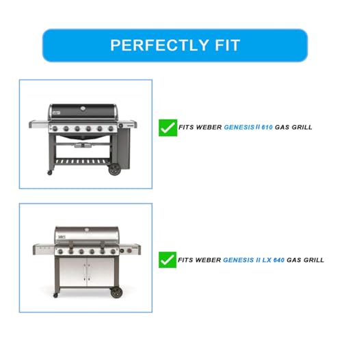 Image of 23-Piece Grill Replacement Kit for Weber Genesis II 600 Series Parts | 11 flavorizer bars + 6 heat deflectors + 6 burner tubes. Fits Weber Genesis II E /S-610 /640 LX. Replaces 66034 /66796 /66687.