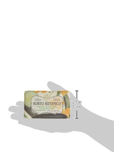 Miniatura 5 de Jabón de pepino con ingrediente activo, línea "Horto Botanico", paquetes de 8,8 onzas (8.82 oz) (paquete de 3) importación italiana