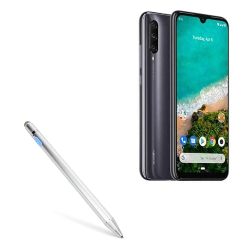 BoxWave Stylus Pen Compatible with Xiaomi Redmi A3 - AccuPoint Active Stylus, Electronic Stylus with Ultra Fine Tip - Metallic Silver