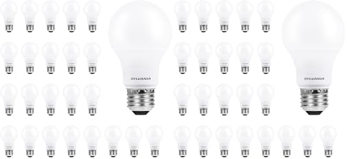 Image of Sylvania ECO LED A19 Light Bulb, 60W Equivalent Efficient 9W, 7 Year, 750 Lumens, Medium Base, Frosted, 2700K, Soft White - 24 Count (40986) (Pack of 2)