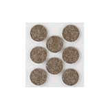 Klebefilz aus Wolle Ø 27 mm, braun, ideal zum Schutz von Oberflächen und zur Vermeidung von Kratzern an Möbeln.