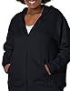 Just My Size Hanes ComfortBlend Women's Plus-Size Full Zip Fleece Hoodie, Ebony, 3XL #2