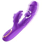Dildo Vibrator Sex Spielzeug für die Frau, G Punkt Vibratoren mit Klitorisstimulation für Frauen mit 10 Rotationsmodi 7 * 7 VibrationModi, Vibratorensets für Frauen Klitoris Stimulator für Sie