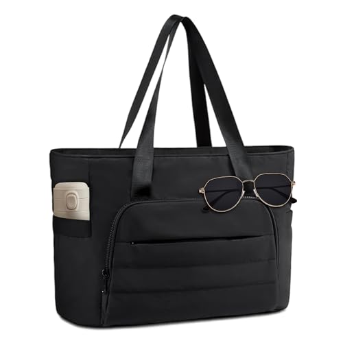 Imagen de Mabecol Bolso de Mano Mujer Bandolera Tote Bag Shopper Grande Impermeable con Bolsillo Portátil 15