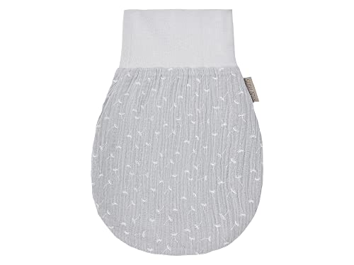 KraftKids Trappelzak mousseline grijs paardenbloemen voor de lente / zomer van mousseline katoen verkrijgbaar in twee maten