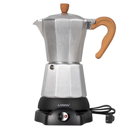 Image of LAOION Cafeteras Electricas Modernas,6 Cup Portable Espresso Maker,300ml