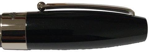 Miniatura 4 de Montegrappa Fortuna ISFOR3PC - Pluma estilográfica con acabado de paladio de resina negra, punta media