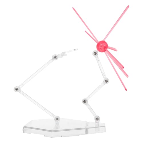 Kisangel Action Figure Stand with Effects Adjustable Angle Plastic Display Base for Dolls and Figurines 8.85X5.11X4.72In Lightweight Model Support for Collectors and Display