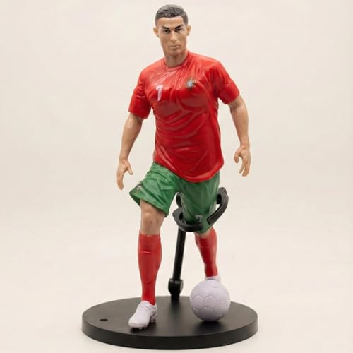 Image of Football Star Action Figure 16 CM Static Collectible Toy with Stand and Ball for Kids and Adults Desk Shelf Decor Sports Player Figurine Showpiece Model Gift for Boys Football Fans