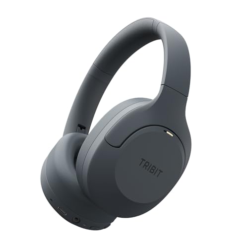 Tribit Wireless Over-Ear Headphones QuietPlus 81, Hybrid Active Noise Cancelling, Bluetooth 6.0 Headset, 110H Playtime, 6 Custom EQ via App, Deep Bass, Foldable, Comfortable, Lightweight for Travel