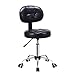Produktbild Rollhocker Drehstuhl höhenverstellbar und drehbar Arbeitshocker Drehhocker Arzthocker Praxishocker Laborhocker Stuhl Sitz Hocker Kosmetik mit Lehne,Schwarz