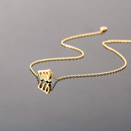 Zealmer Cyberny Women 18K Gold Plated Pendant Necklace 18"4