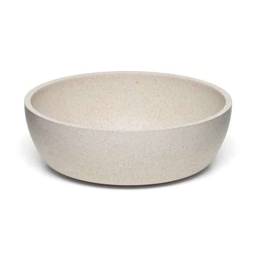 Loving Pets - Dolce Bamboo - Eco-Friendly Pet Bowls & Dishes for Dog, Cats, Puppy Food and Water Bowl -Sustainable and Dishwasher Safe, Made with Real Bamboo (Medium, Oat-Beige)