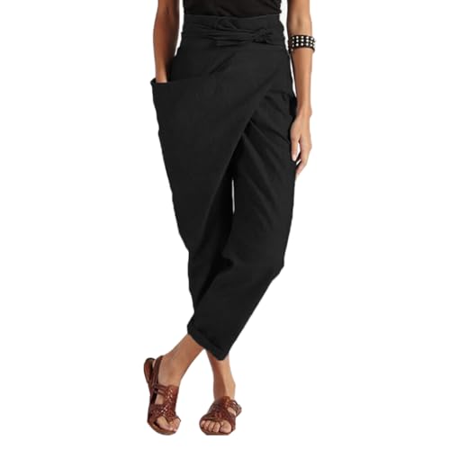 Godoboo Damen Jogginghose 7/8 Strand Hose Haremshose Baggy Casual...