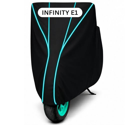 Image of Premium Scooty Cover for Electric Infinity E1, Plus, Infinity E1 All Model fit Water Resistance Dustproof Scratchproof - Ultra-Shield & All Weaather Protection for All Scooter Bike Cover