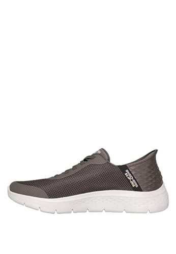 Skechers Go Walk Flex-Hands Up Chaussures pour Homme, Marron, 44 EU ancho