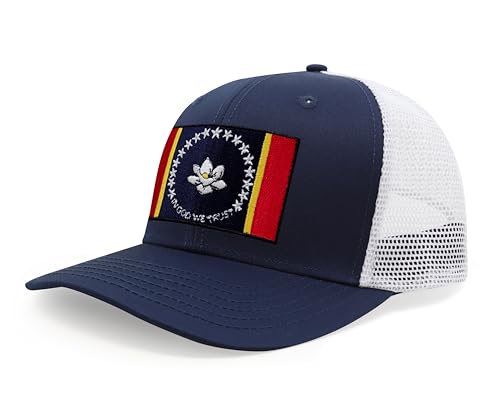 Image of International Tie State Hat for Men and Women, Adjustable Snapback Trucker Baseball Cap with Embroidered Patch