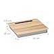 Relaxdays Laptopkissen mit Handyhalter, BxT: 46 x 35 cm, Laptopunterlage für Bett & Sofa, Laptop Knietablett, Natur/grau