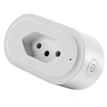 Tomada Inteligente 16A Wi-Fi Automação Casa Compatível com Alexa e Google Home Branca