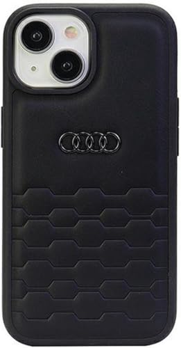 Audi GT AU-TPUPCIP15M-GT/D2-BK Coque Rigide en Cuir synthétique pour iPhone 15 Plus 6,7" Noir