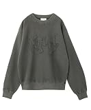 [エックスガール] ディストーテッドロゴパッチフェーデッドスウェットトップ DISTORTED LOGO PATCH FADED SWEAT TOP 105254012005 BLACK S