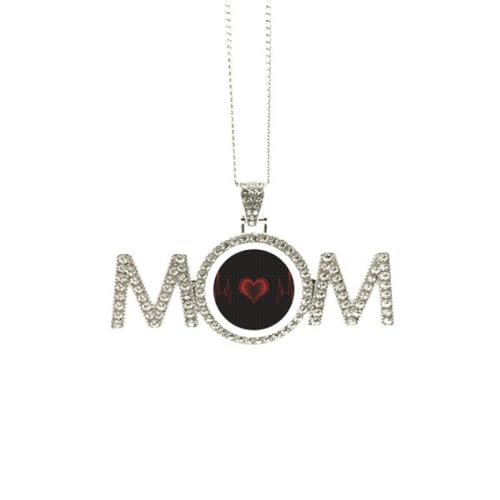 Collier cœur électrocardiogramme pendentif pulsation cardiaque femme