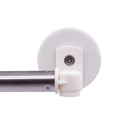 YYST Type A 39.5" Magnetic Curtain Cafe Sash Rod to Fit French Door, Panel Door,NO Marks (White-1)