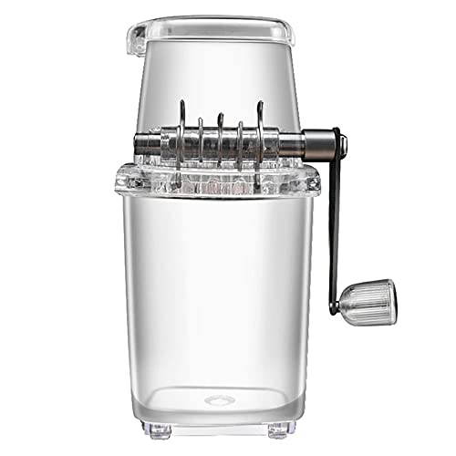 Rasoir Manuel pour broyeur de Glace Machine à Glace pilée en Acier Inoxydable Broyeur de Glace de Brise-Glace pour Concassage Rapide - dégager (Blanc)
