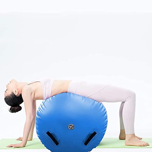 Bybag Air Barrel Back Roller Inflatable Tumbling Mat With Electric Pump,Tumble Track Gymnastic Equipment Exercise Mats For Home Use,Gym Training,Cheer Leading,Yoga(Blue, 60Cm*100Cm) #TOP6