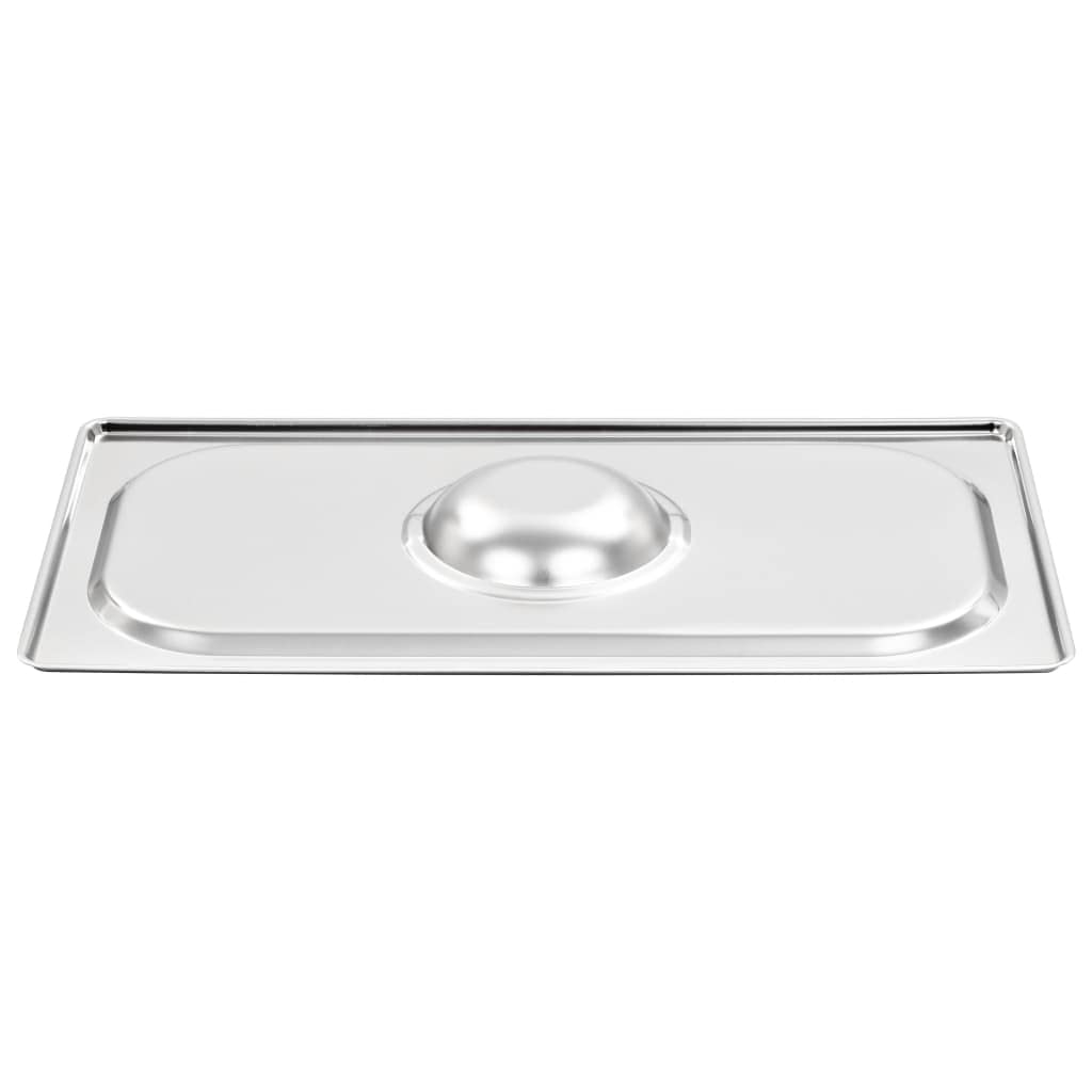 Pokrywka ze stali nierdzewnej do pojemników GN 1/3, 4 sztuki, z uchwytem, dł. 325 x szer. 176 mm, nadaje się do gastronomii, cateringu, bufetu, restauracji, stołówki do utrzymania świeżości i